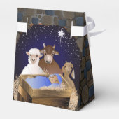 Weihnachtskrippe Jesus Geschenkschachtel (Rückseite)