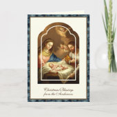 Weihnachtskrippe Jesus Mary Joseph Feiertagskarte (Vorderseite)