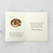 Weihnachtskrippe Jesus Mary Joseph Feiertagskarte (Innenseite)