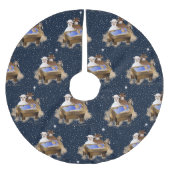 Weihnachtskrippe Jesus Polyester Weihnachtsbaumdecke (Vorderseite)