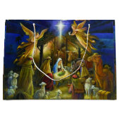 Weihnachtskrippe Jumbo-Geschenktasche Große Geschenktüte (Vorderseite)