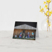 Weihnachtskrippe Karte (Gelbe Blume)