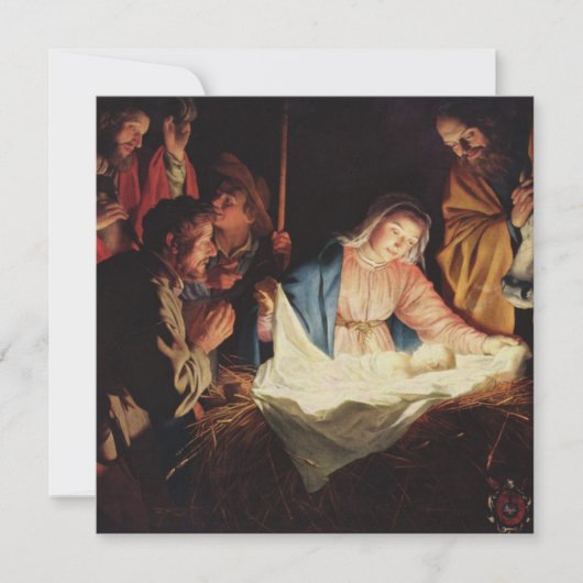 Weihnachtskrippe Karte (Vorderseite)