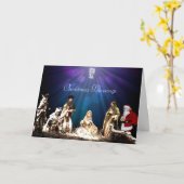 Weihnachtskrippe Karte (Gelbe Blume)