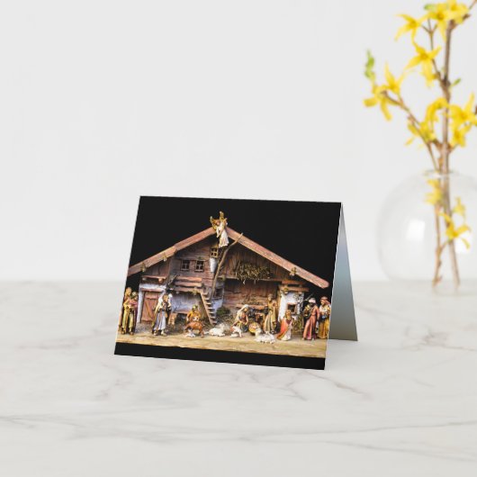 Weihnachtskrippe Karte (Gelbe Blume)