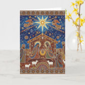 Weihnachtskrippe Karte (Gelbe Blume)
