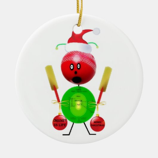 Weihnachtskrippe Keramik Ornament (Vorne)