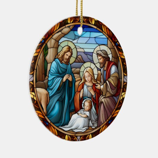 Weihnachtskrippe Keramik Ornament (Rechts)