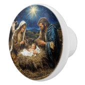 Weihnachtskrippe Keramikknauf (Rechts)