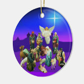 Weihnachtskrippe Keramikornament (Links)