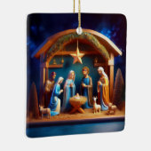 Weihnachtskrippe Keramikornament (Rechts)