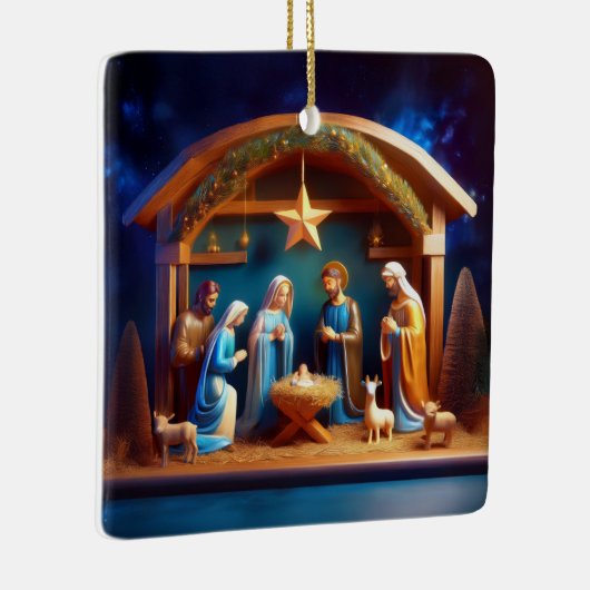 Weihnachtskrippe Keramikornament (Rechts)