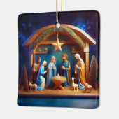 Weihnachtskrippe Keramikornament (Links)