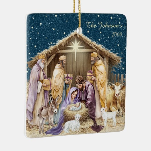 Weihnachtskrippe Keramikornament (Rechts)