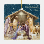 Weihnachtskrippe Keramikornament (Rückseite)