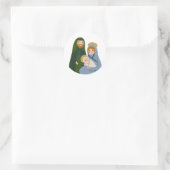 Weihnachtskrippe Klassischer Rundsticker Runder Aufkleber (Tasche)