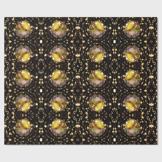 Weihnachtskrippe Krippe Szene Baubles Star Muster Geschenkpapier (Flach)