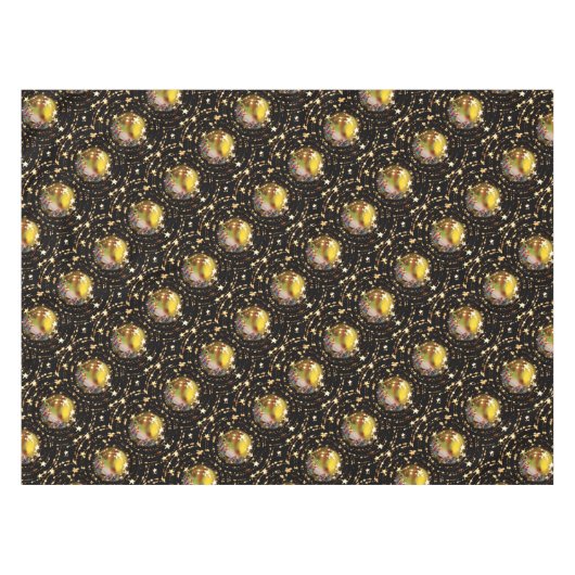 Weihnachtskrippe Krippe Szene Baubles Star Muster Tischdecke (Vorderseite (Horizontal))