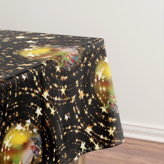 Weihnachtskrippe Krippe Szene Baubles Star Muster Tischdecke (Beispiel)