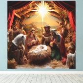 Weihnachtskrippe Leinwanddruck (Insitu (Holzboden))