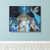 Weihnachtskrippe Leinwanddruck (Insitu (Holzboden))