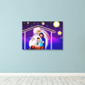 Weihnachtskrippe Leinwanddruck (Insitu (Holzboden))