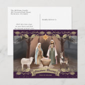 Weihnachtskrippe Lila Christlich Weihnachten (Vorne/Hinten)