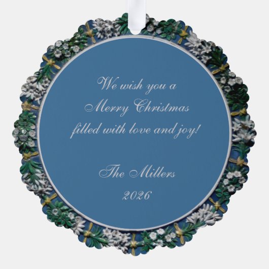 Weihnachtskrippe Madonna and Child Della Robbia Ornament Karte (Rückseite)