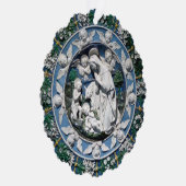 Weihnachtskrippe Madonna and Child Della Robbia Ornament Karte (Rechts)