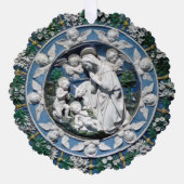 Weihnachtskrippe Madonna and Child Della Robbia Ornament Karte (Vorderseite)