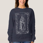 Weihnachtskrippe Madonna und Kind Holly Border Sweatshirt (Vorderseite)