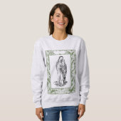 Weihnachtskrippe Madonna und Kind Holly Border Sweatshirt (Vorne ganz)