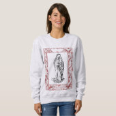 Weihnachtskrippe Madonna und Kind Holly Border Sweatshirt (Vorne ganz)