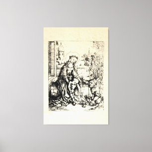 Weihnachtskrippe Madonna und Kinderkind Jungfrau M Leinwanddruck