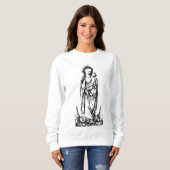 Weihnachtskrippe Madonna und Kinderkind Jungfrau M Sweatshirt (Vorne ganz)