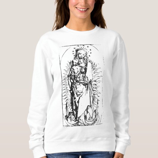 Weihnachtskrippe Madonna und Kinderkind Jungfrau M Sweatshirt (Vorderseite)