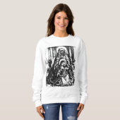 Weihnachtskrippe Madonna und Kinderkind Jungfrau M Sweatshirt (Vorne ganz)