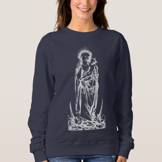 Weihnachtskrippe Madonna und Kinderkind Jungfrau M Sweatshirt (Vorderseite)