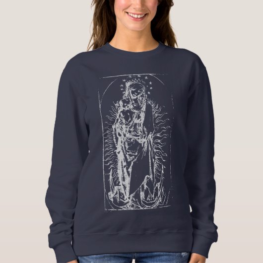 Weihnachtskrippe Madonna und Kinderkind Jungfrau M Sweatshirt (Vorderseite)