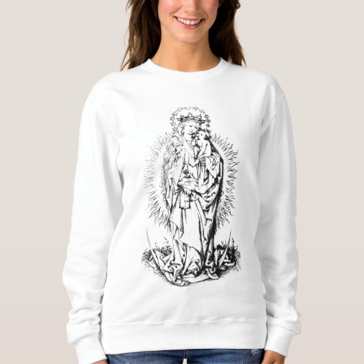 Weihnachtskrippe Madonna und Kinderkind Jungfrau M Sweatshirt (Vorderseite)