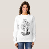 Weihnachtskrippe Madonna und Kinderkind Jungfrau M Sweatshirt (Vorne ganz)
