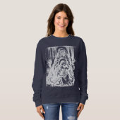 Weihnachtskrippe Madonna und Kinderkind Jungfrau M Sweatshirt (Vorne ganz)