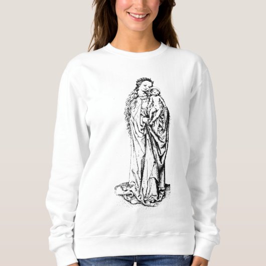 Weihnachtskrippe Madonna und Kinderkind Jungfrau M Sweatshirt (Vorderseite)