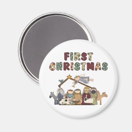 Weihnachtskrippe Magnet (Vorderseite/Rückseite)