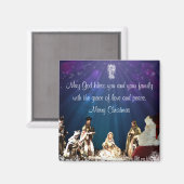 Weihnachtskrippe Magnet (Vorderseite/Rückseite)