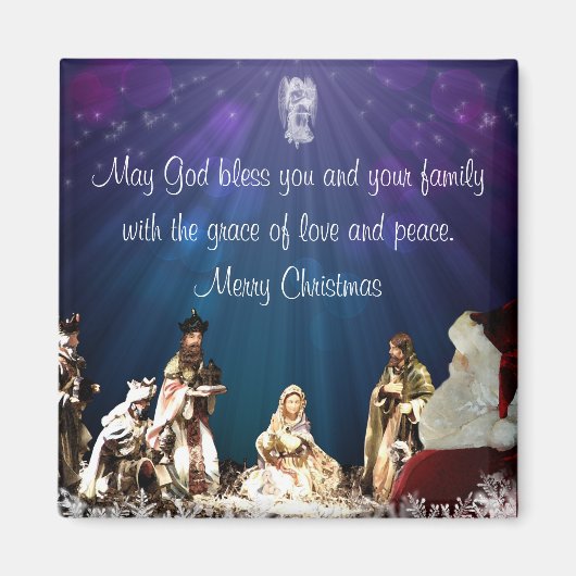 Weihnachtskrippe Magnet (Vorne)