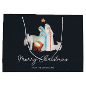 Weihnachtskrippe-Manager Geschenktasche Große Geschenktüte (Rückseite)