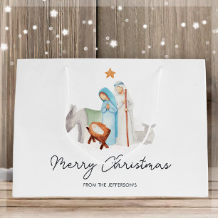 Weihnachtskrippe-Manager Geschenktasche Große Geschenktüte
