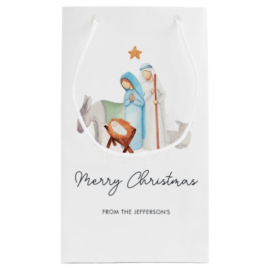 Weihnachtskrippe-Manager Geschenktasche Kleine Geschenktüte (Rückseite)