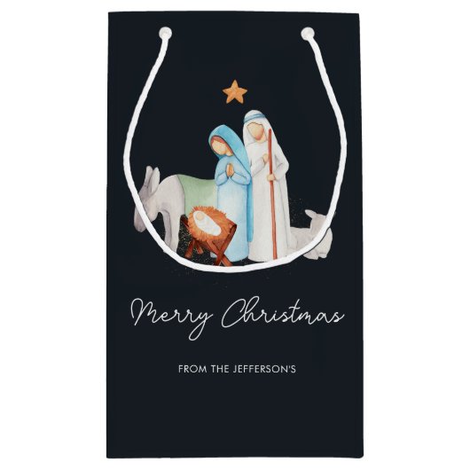 Weihnachtskrippe-Manager Geschenktasche Kleine Geschenktüte (Rückseite)